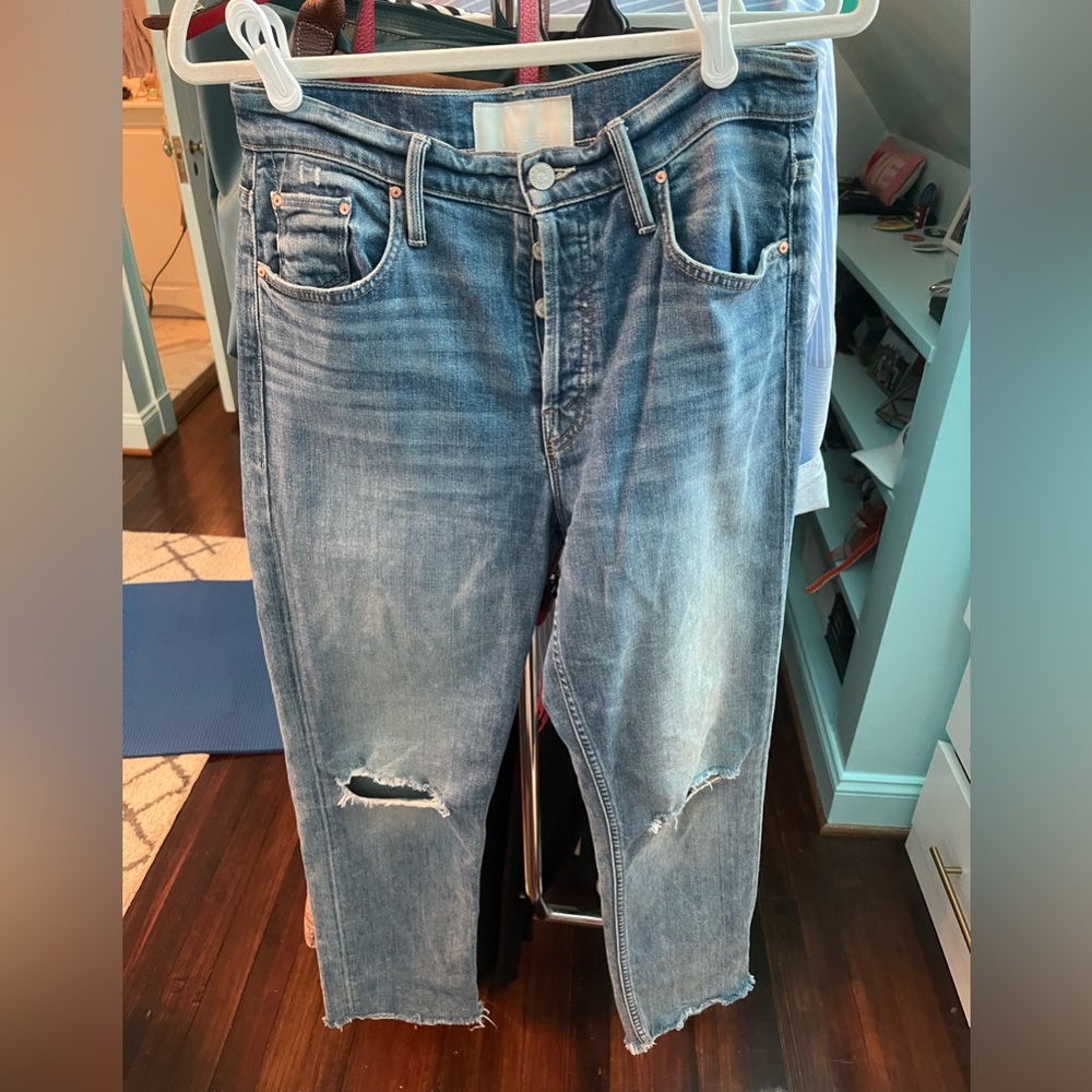 Mother denim straight leg jeans